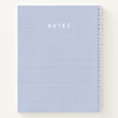 Carnet Couverture minimale de grille pastel "NOTES" - est (Dos)