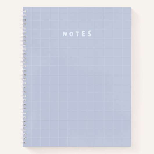 Carnet Couverture minimale de grille pastel "NOTES" - est (Devant)