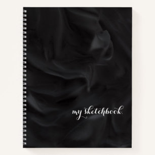 Carnet Couverture noire personnalisée Minimaliste Sketch