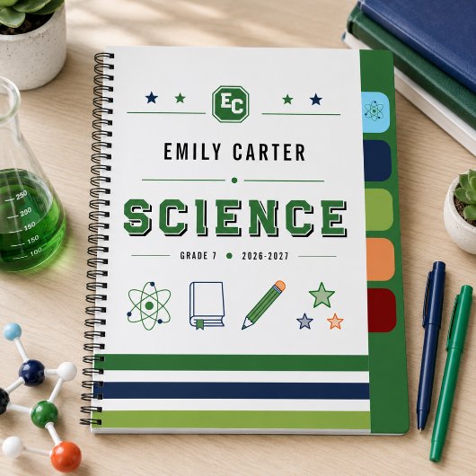 Carnet Couverture personnalisée de l'école de sciences ve
