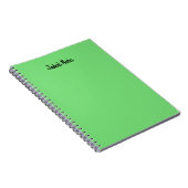 Carnet Couverture personnalisée simple vert clair écritur (Côté Droit)