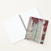 Carnet Couverture rigide aquarelle porte vintage bleue (Intérieur)