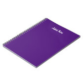 Carnet Couverture simple violette écriture nom personnel (Côté gauche)