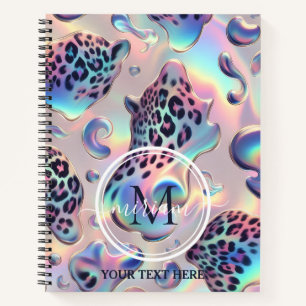 Carnet Couverture souple girly tendance opale imprimé léo