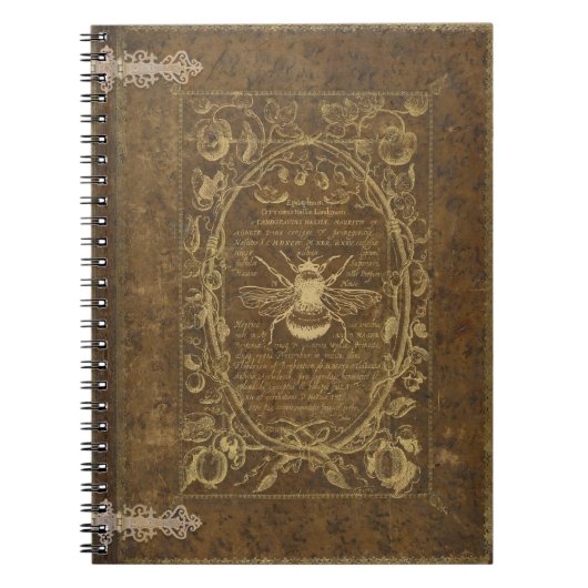 Carnet Couverture vintage d'abeilles (Devant)