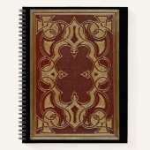 Carnet Couverture Vintage en cuir doré (Devant)