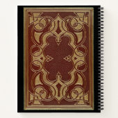 Carnet Couverture Vintage en cuir doré (Dos)