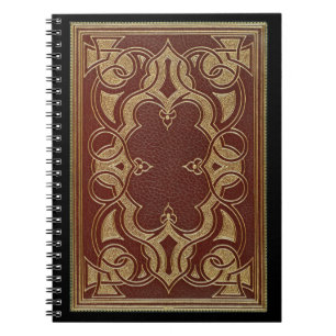 Carnet Couverture vintage en cuir doré