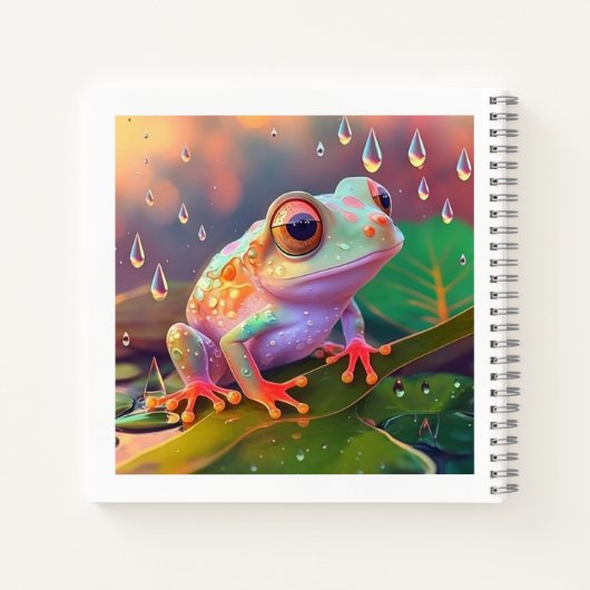 Carnet Couvre-pluie grenouille  (Dos)