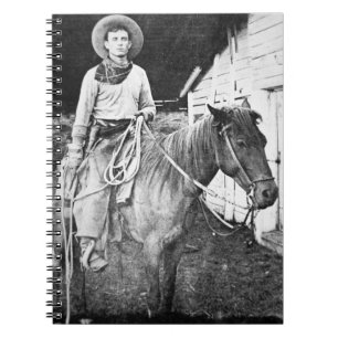 Carnet Cowboy américain au Kansas, c.1880 (photo de b/w)