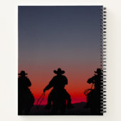 Carnet cowboy au coucher du soleil (Dos)