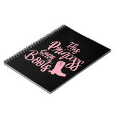 Carnet Cowboy Boots Western Cowgirl Princess Line Dancing (Côté gauche)