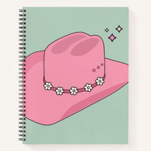 Carnet Cowboy Casquette Preppy Rose Et Vert