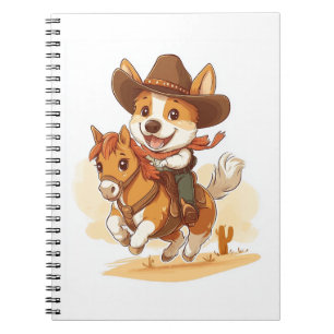 Carnet Cowboy Corgi - Western Rodeo Chien