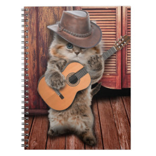 Carnet Cowboy de Western Cat avec guitare