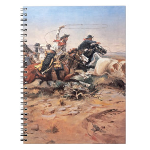 Carnet Cowboys roping un boeuf, 1897 (huile sur la toile)