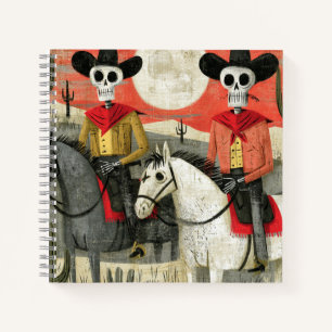Carnet Cowboys squelettes de la lune du désert gothique