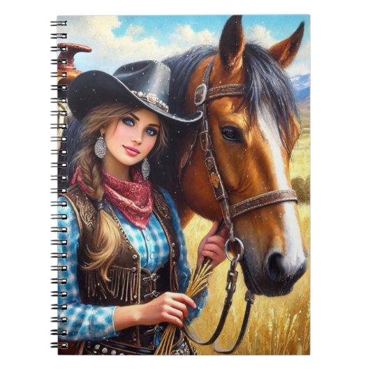 Carnet Cowgirl et Horse Western (Devant)