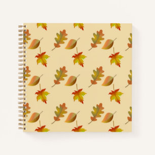 Carnet Cozy autumn maple leaves oak leaves