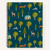 Carnet Cozy Forest Cabin and Animals Notebook (Devant)