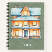 Carnet Cozy House Notebook – Warm Watercolor Home Design (Devant)