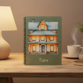 Carnet Cozy House Notebook – Warm Watercolor Home Design