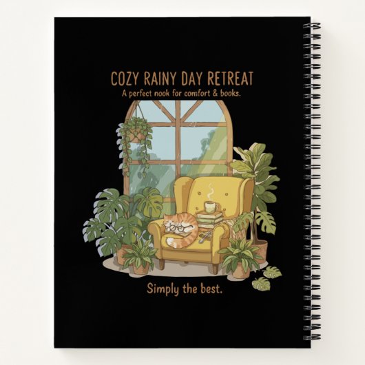 Carnet Cozy Rainy Day Retreat | Cute Cat with Books (Dos)