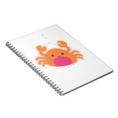 Carnet Crabe caricaturale orange (Côté Droit)