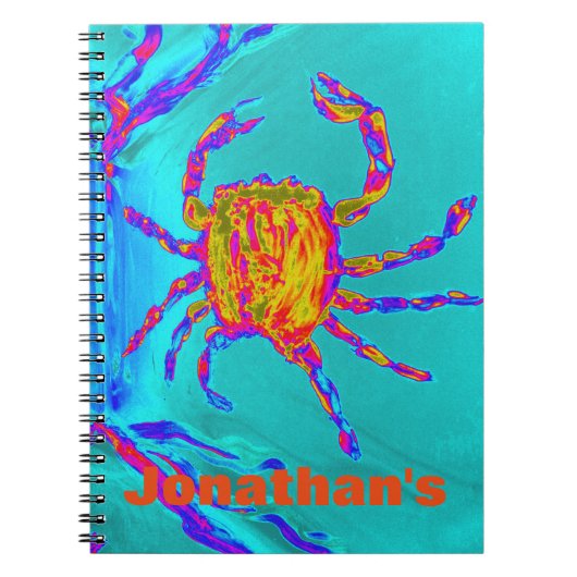 Carnet Crabe Cool sous-marin (Devant)