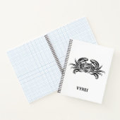 Carnet Crabe tribal noir et blanc (Intérieur)