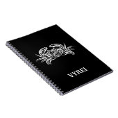 Carnet Crabe tribal noir et blanc (Côté Droit)