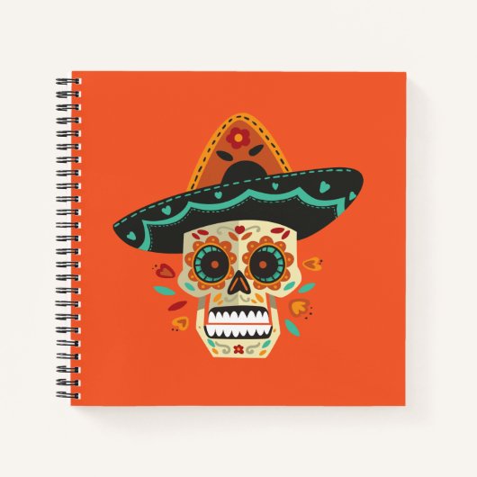 Carnet Crâne à sucre avec Casquette Dia de Muertos | Carn (Devant)