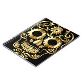 Carnet Crâne à sucre, Jour des Morts Noir et Or (Côté gauche)