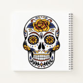 Carnet Crâne à sucre rose jaune (Dos)