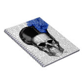 Carnet Crâne avec Casquette bleu (Côté Droit)