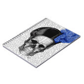 Carnet Crâne avec Casquette bleu (Côté gauche)