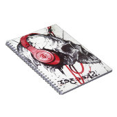 Carnet Crâne avec conception casque (Côté Droit)