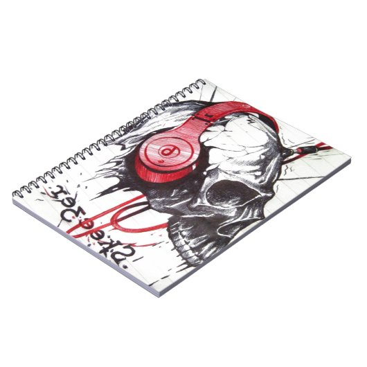 Carnet Crâne avec conception casque (Côté gauche)