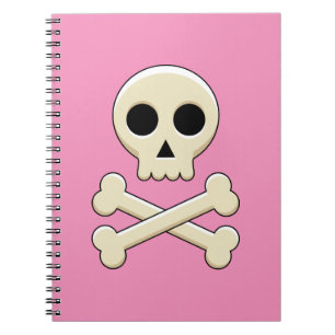 Carnet Crâne avec os