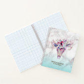 Carnet Crâne Boho Tribal & or Rose Faux Marble Ombre (Intérieur)