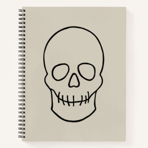 Carnet Crâne - Bone White et Bat Black