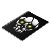Carnet Crâne chromé avec yeux brillants (Côté gauche)