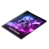 Carnet Crâne coloré cool. Votre Nom (Côté gauche)