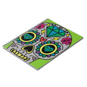 Carnet Crâne coloré génial abstrait de sucre (Côté gauche)
