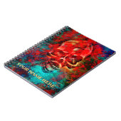 Carnet Crâne coloré. Personnalisé (Côté gauche)
