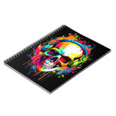 Carnet Crâne coloré portant un casque (Côté gauche)