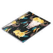 Carnet Crâne de buffle décoré de fleurs sans joint (Côté gauche)