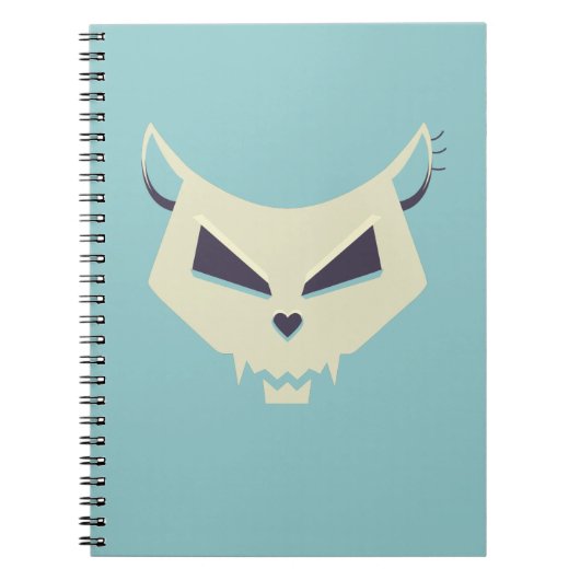 Carnet Crâne de chat Pastel goth (Devant)