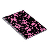 Carnet Crâne de pirate : motif de cœurs enfantins (Côté Droit)