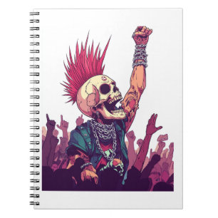 Carnet Crâne de Rock N� � Concert de squelette punk drôle